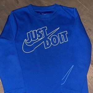 Nike Kids Dri-FIT Long Sleeve Tee in Royal Blue